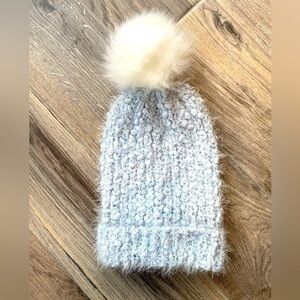 Ruggine Soft Blue Beanie with Pom